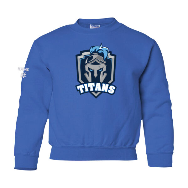 Gildan Youth Crest Printed Crewneck Thumbnail